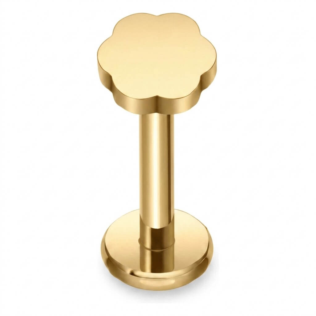Titanium Labret Flower Internally Threaded