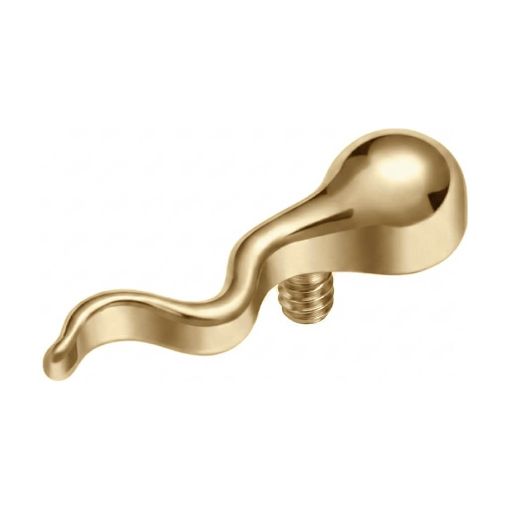 Titanium Top Curved Flowing Wave Internally Threaded