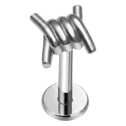 Titanium Labret Barbed Wire Internally Threaded