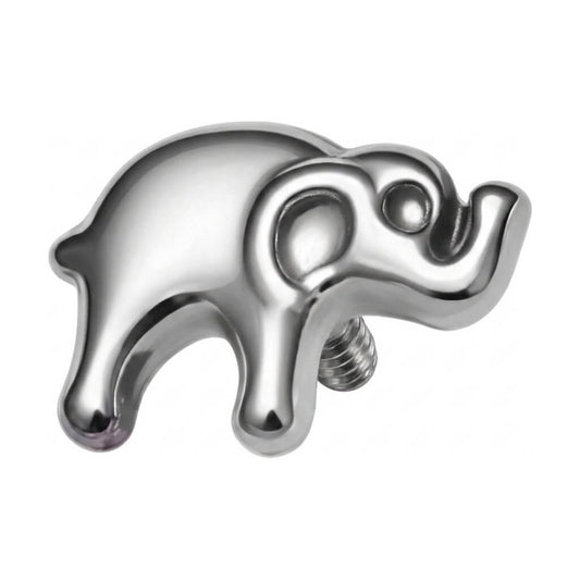 Titanium Top Elephant With Raised Trunk Internally Threaded