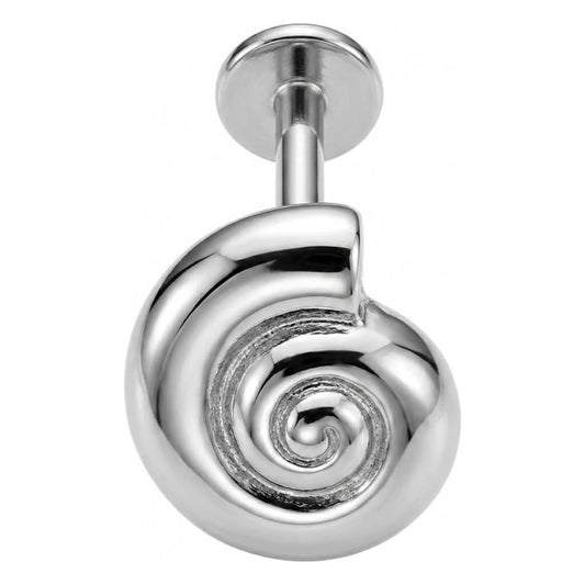 Titanium Labret Spiral Internally Threaded