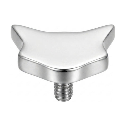 Titanium Top Cat Head Silhouette Internally Threaded